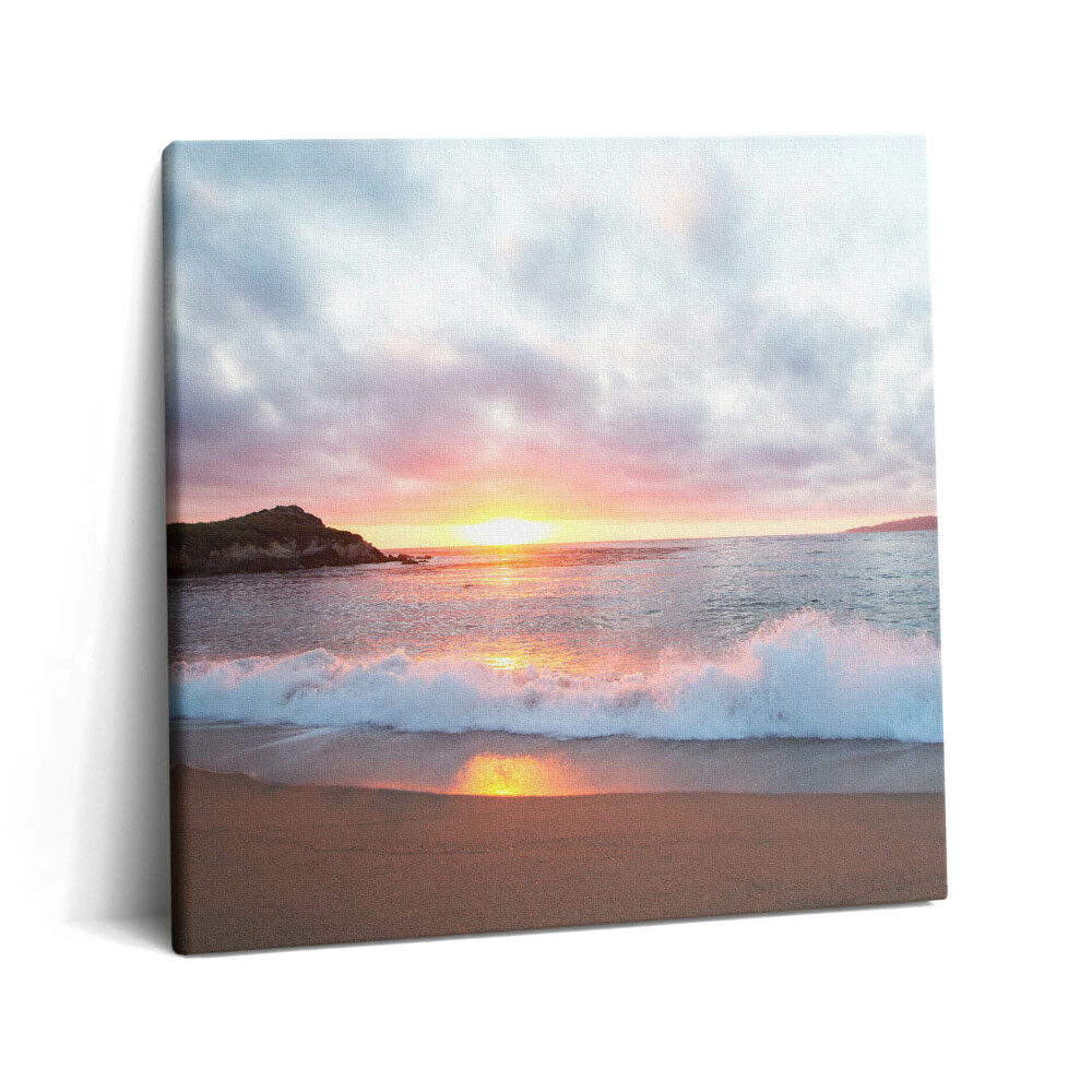 Obraz canvas 60x60 cm Mořská pláž a západ slunce