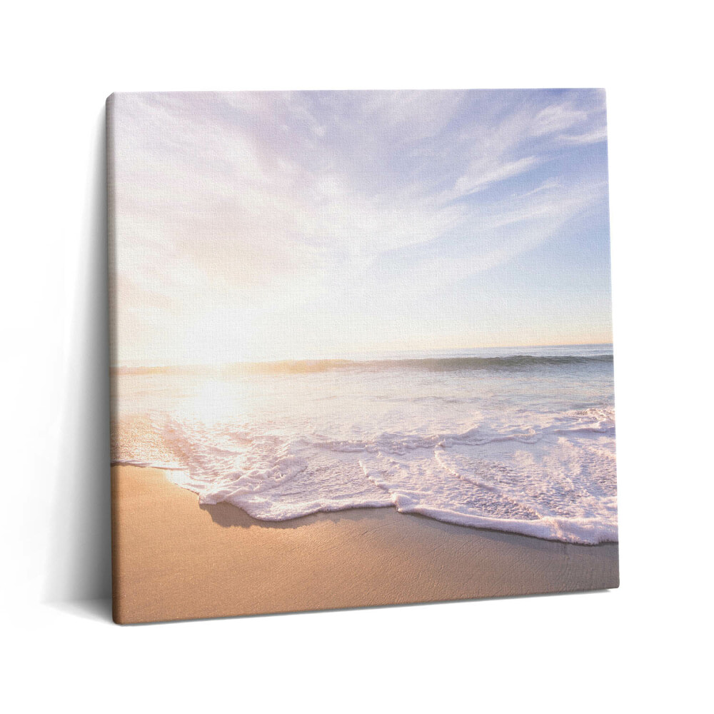 Obraz z fotografie na plátně 60x60 cm Východ slunce nad pláží a mořem