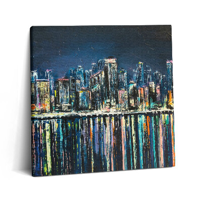 Obraz na plátně 60x60 cm Země květin - fantazie přímořského města