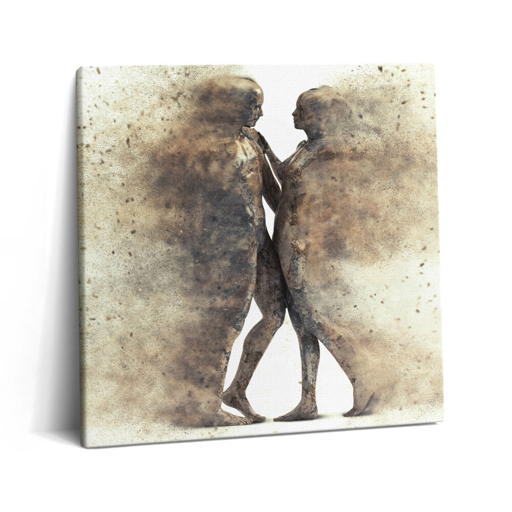 Obraz z fotografie na plátně 60x60 cm Abstraktní lidé a písek