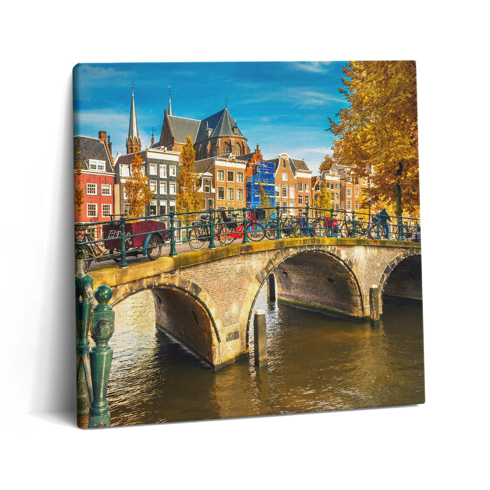 Obraz na plátně 60x60 cm Podzimní blues v Amsterdamu