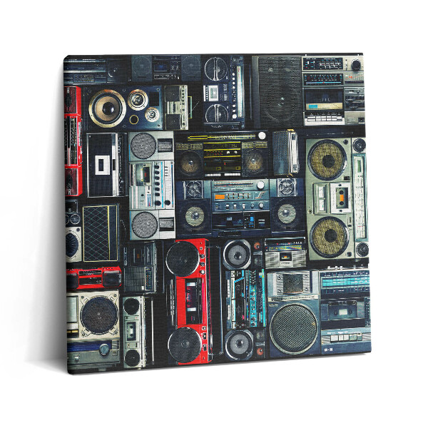 Obraz z fotografie na plátně 60x60 cm Hudba - Vintage Boombox