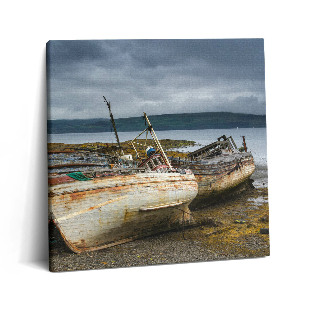 Obraz z fotografie na plátně 60x60 cm Salenská zátoka a lodě