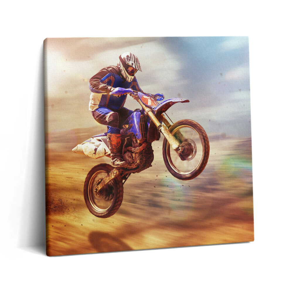 Obraz canvas 60x60 cm Cyklista v poušti