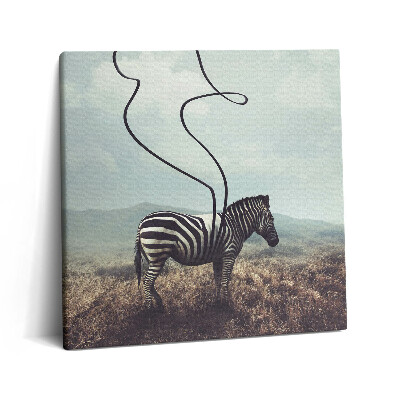 Obraz z fotografie na plátně 60x60 cm Ilustrace s pruhy zebry
