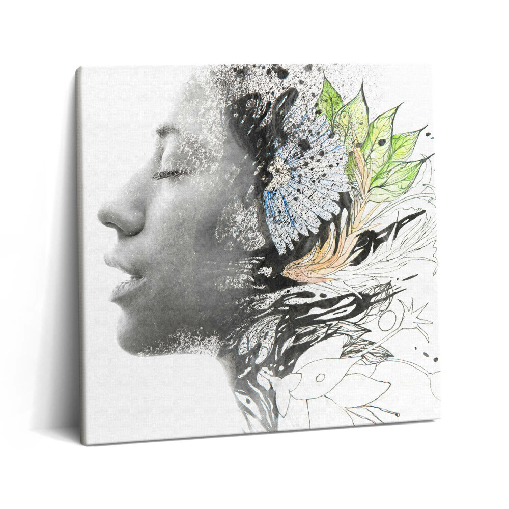 Obraz canvas 60x60 cm Abstrakce ženské hlavy