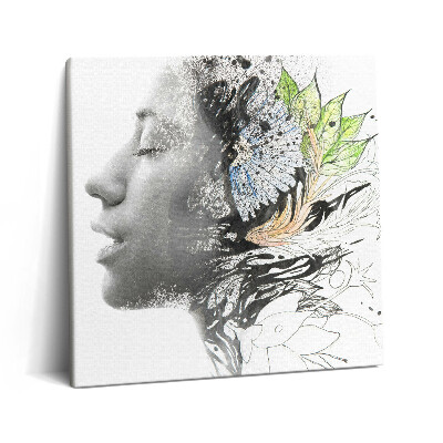 Obraz canvas 60x60 cm Abstrakce ženské hlavy