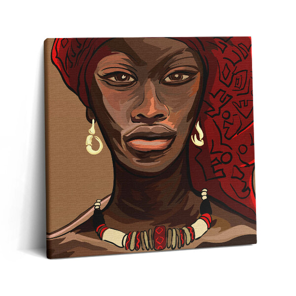 Obraz na plátně 60x60 cm Umění - obraz africké ženy