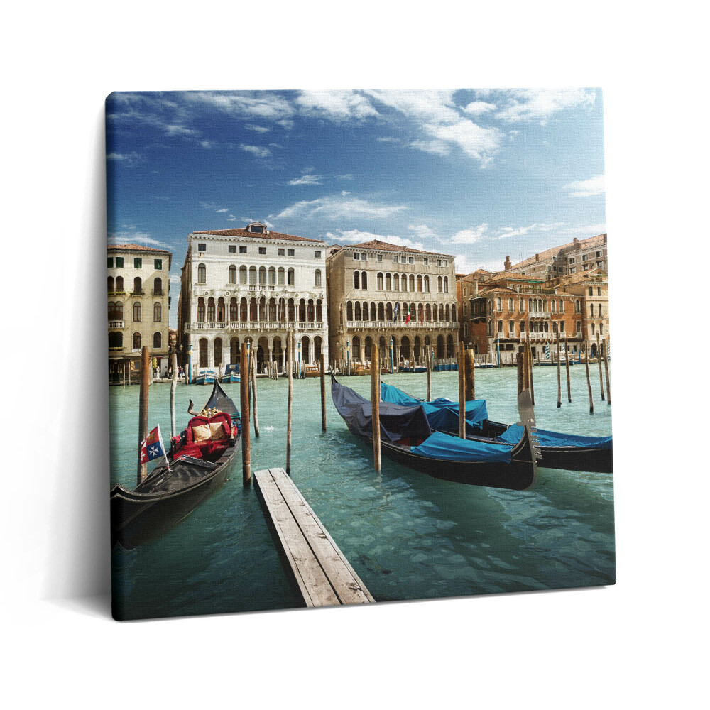 Obraz canvas 60x60 cm Gondoly Benátky Itálie