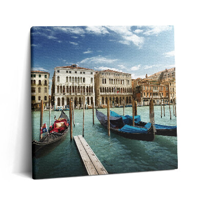 Obraz canvas 60x60 cm Gondoly Benátky Itálie