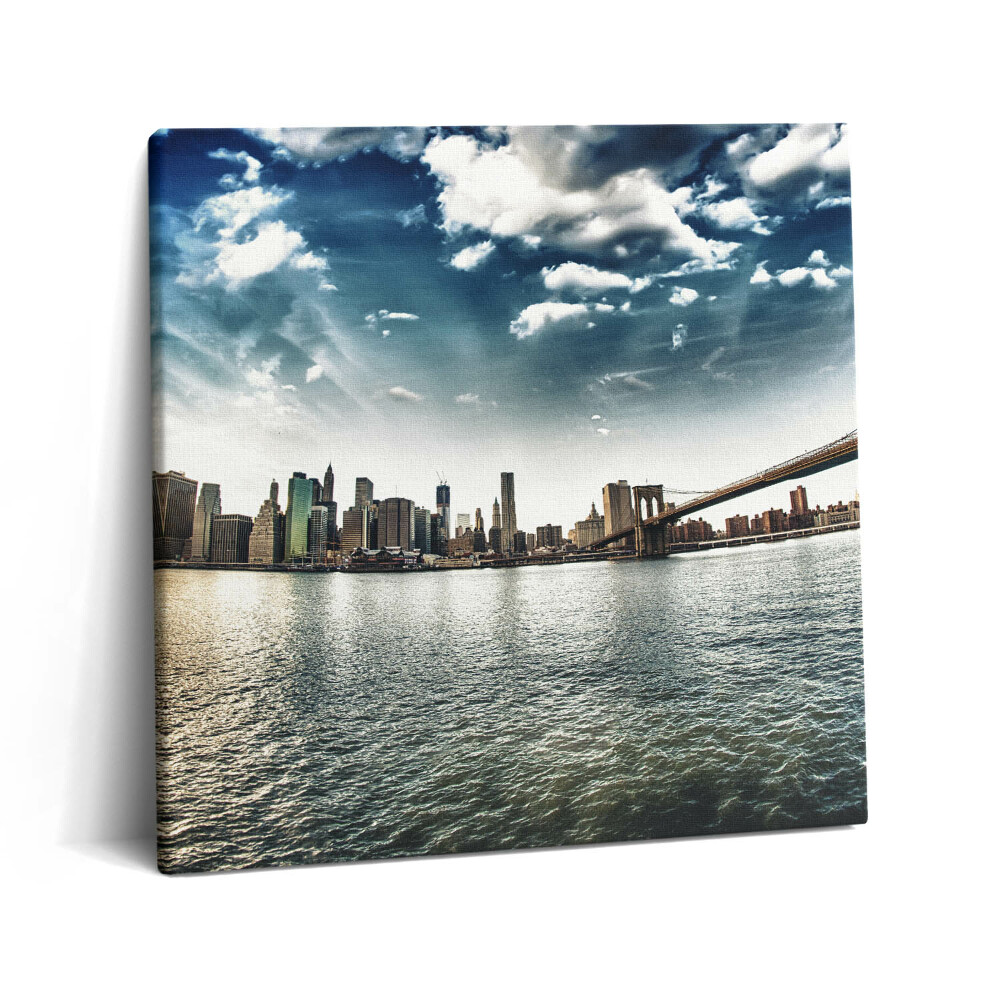 Obraz canvas 60x60 cm Město a Brooklynský most