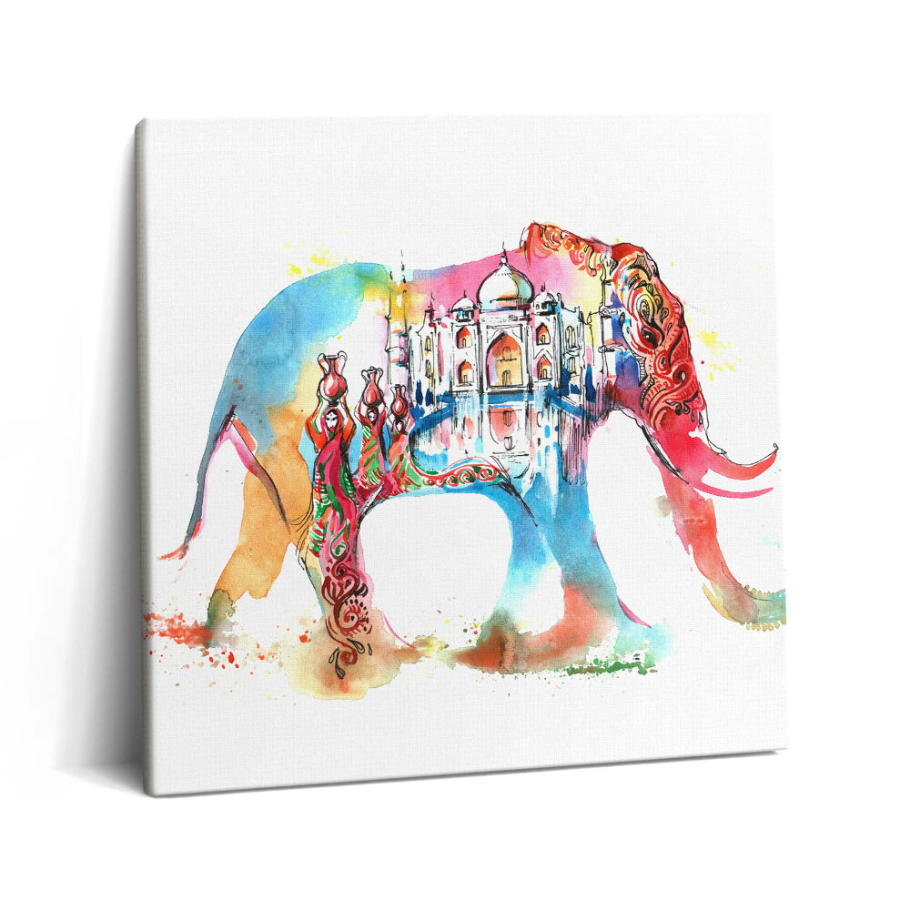 Obraz na plátně 60x60 cm Indická kultura - abstraktní slon