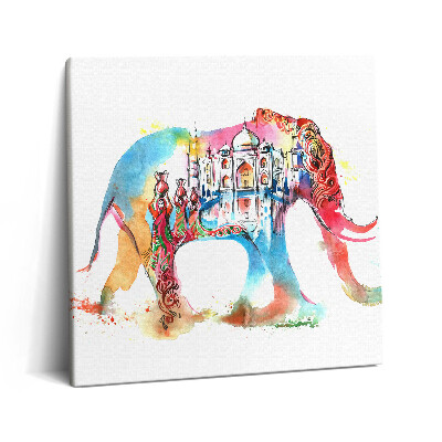 Obraz na plátně 60x60 cm Indická kultura - abstraktní slon