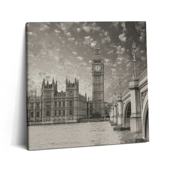 Obraz z fotografie na plátně 60x60 cm Londýn Anglie Big Ben