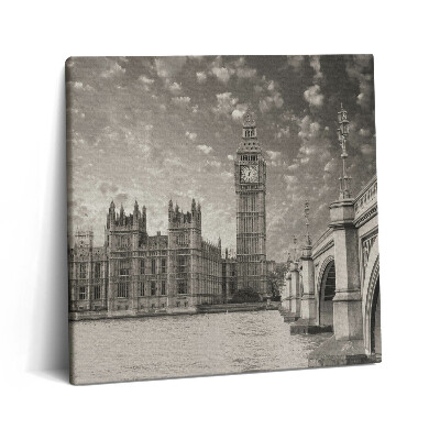 Obraz z fotografie na plátně 60x60 cm Londýn Anglie Big Ben
