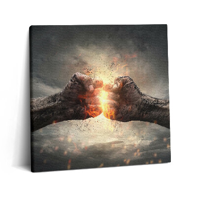 Obraz na plátně 60x60 cm Pěstní síla a moc