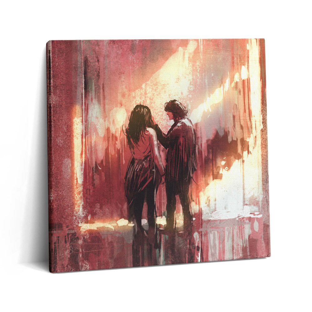 Obraz na plátně 60x60 cm Mladý zamilovaný pár