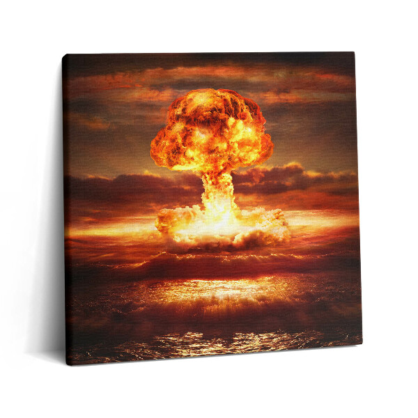 Obraz z fotografie na plátně 60x60 cm Výbuch atomové bomby