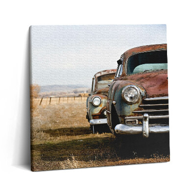 Obraz na plátně 60x60 cm Stará opuštěná auta
