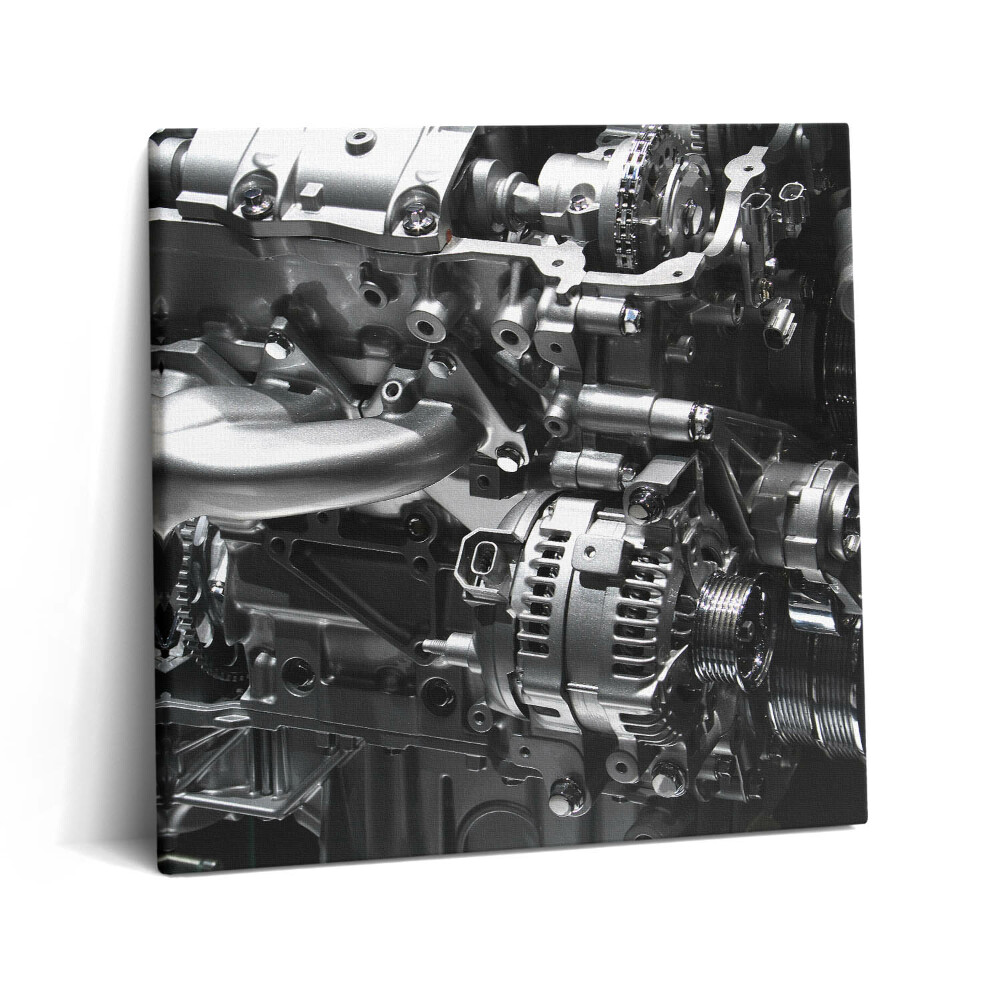 Obraz z fotografie na plátně 60x60 cm Část automobilového motoru