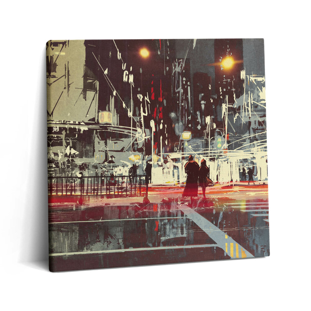 Obraz na plátně 60x60 cm Noční scéna města