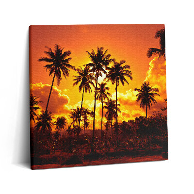 Obraz z fotografie na plátně 60x60 cm Palmy Thajsko Pláž Klong Prao