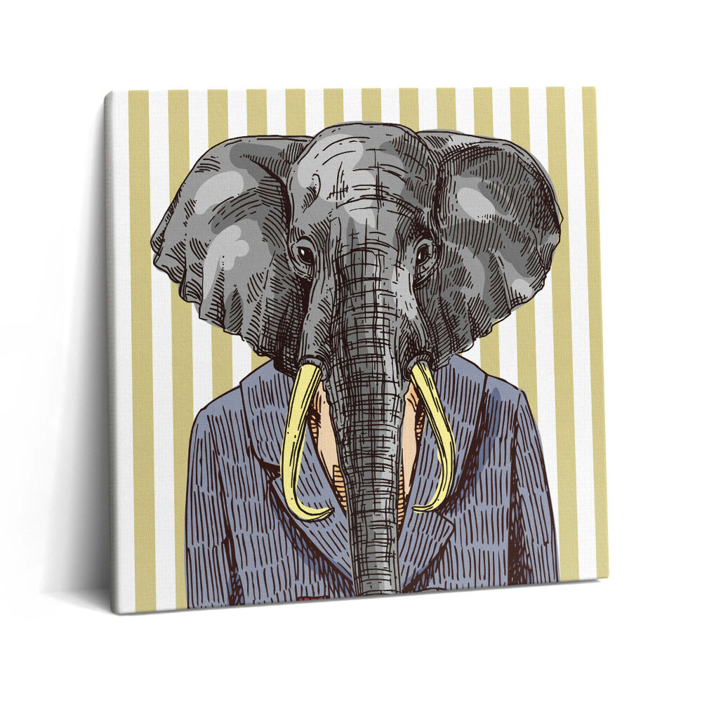 Obraz na plátně 60x60 cm Slon v bundě