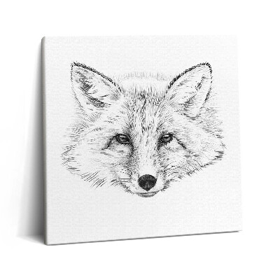 Obraz canvas 60x60 cm Kresba liščí hlavy