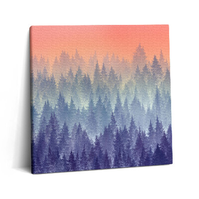 Obraz canvas 60x60 cm Les v mlze