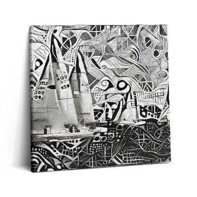 Obraz na plátně 60x60 cm Abstrakt plachetnice na moři