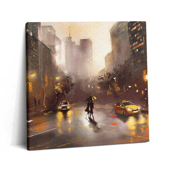 Obraz z fotografie na plátně 60x60 cm Pohled na ulici v New Yorku