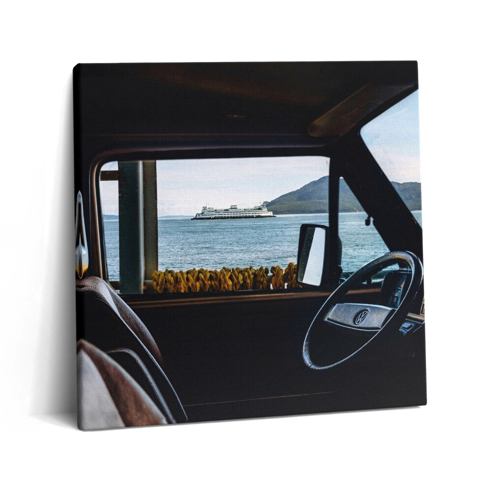 Obraz z fotografie na plátně 60x60 cm Dovolená autem a na nábřeží