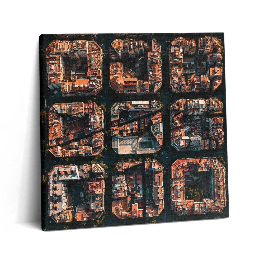 Obraz na plátně 60x60 cm Město geometrie Barcelona