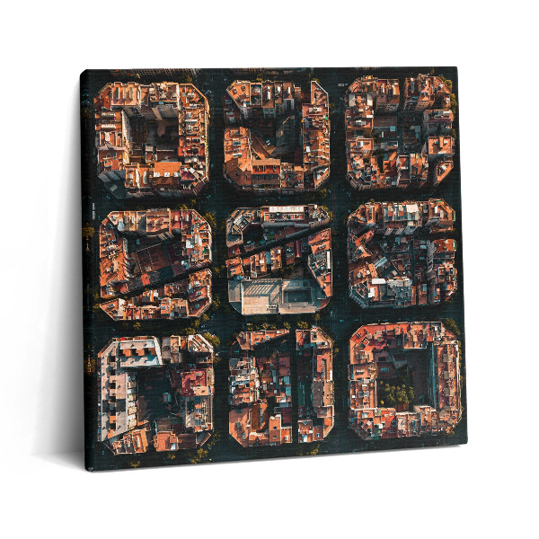 Obraz na plátně 60x60 cm Město geometrie Barcelona