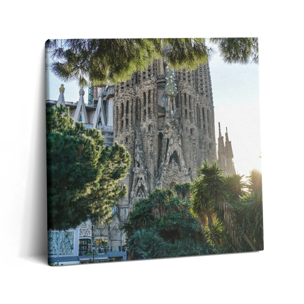 Obraz canvas 60x60 cm Park Sagrada Familia v Barceloně