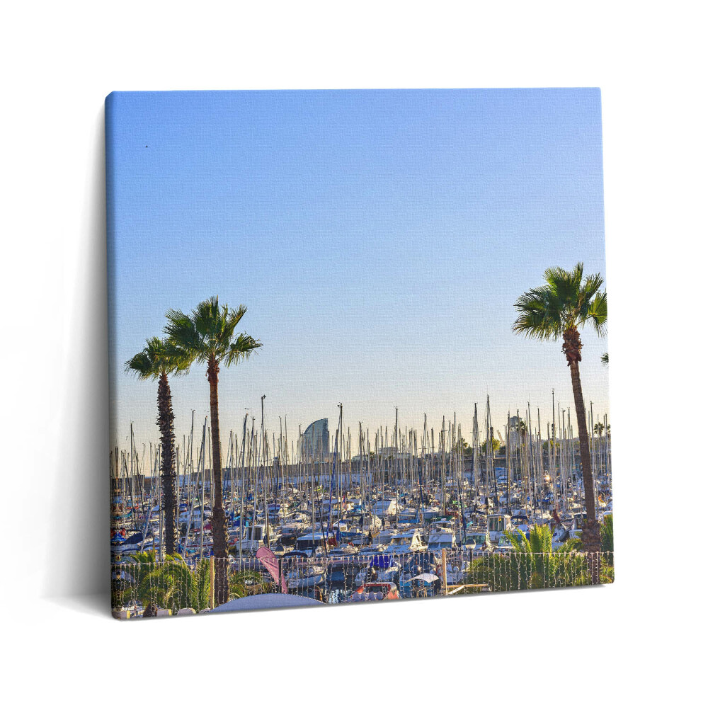 Obraz na plátně 60x60 cm Olympijský přístav v Barceloně Katalánsko