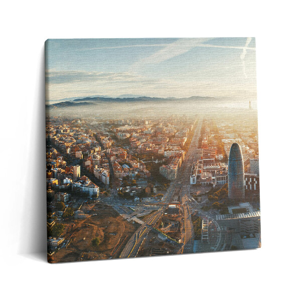 Obraz canvas 60x60 cm Panorama Barcelony