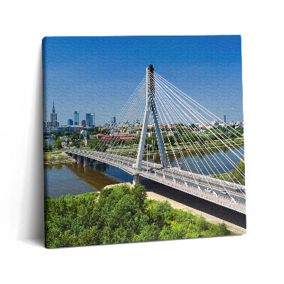 Obraz z fotografie na plátně 60x60 cm Varšavský most na Visle