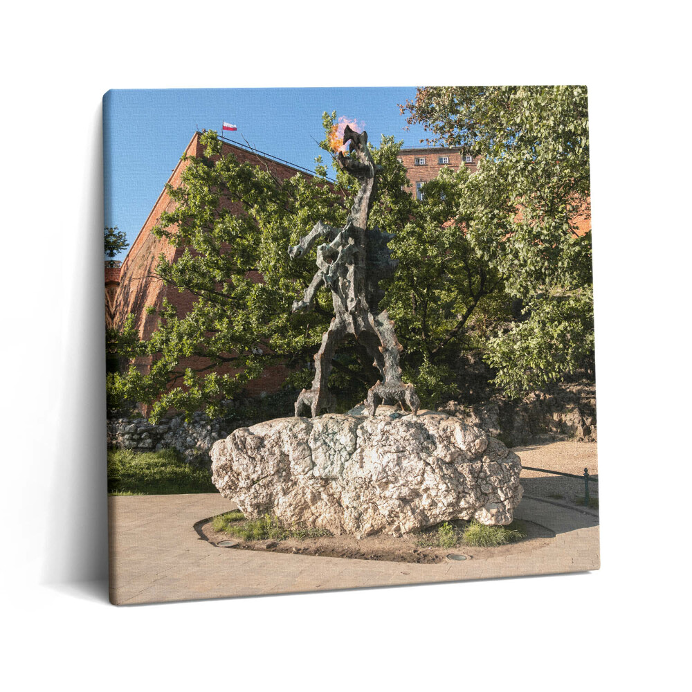 Obraz canvas 60x60 cm Krakovský památník Wawelského draka