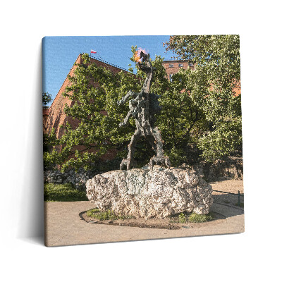 Obraz canvas 60x60 cm Krakovský památník Wawelského draka