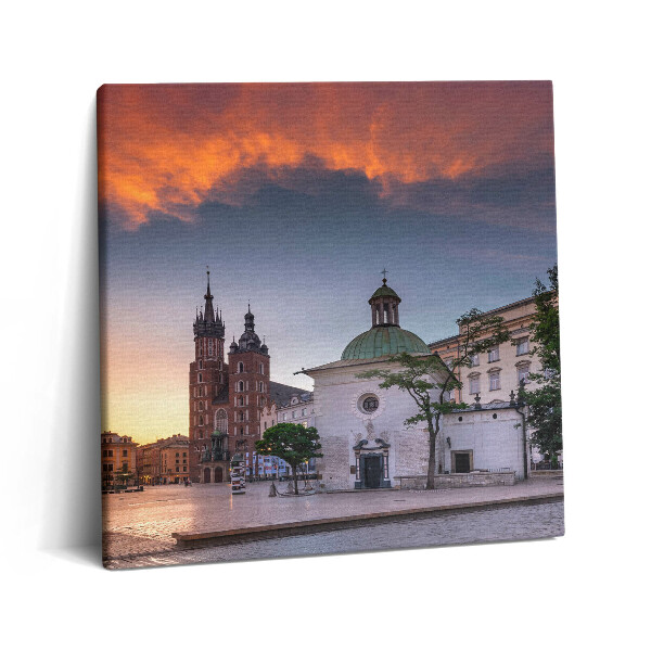 Obraz z fotografie na plátně 60x60 cm Hlavní krakovské tržiště