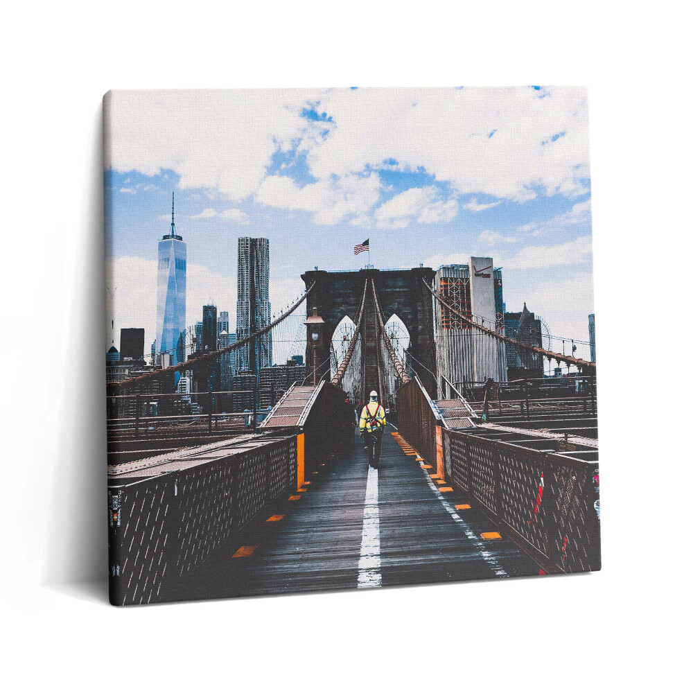 Obraz z fotografie na plátně 60x60 cm Brooklynský most v New Yorku