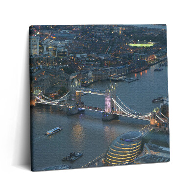 Obraz canvas 60x60 cm Tower Bridge v Londýně v noci