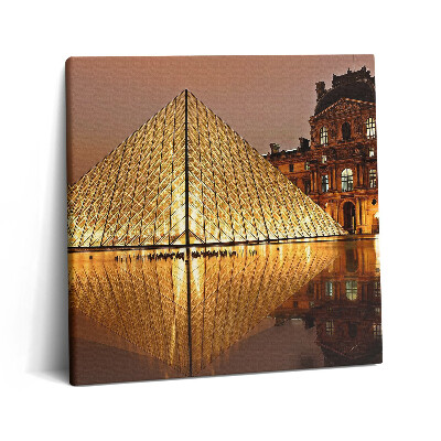 Obraz z fotografie na plátně 60x60 cm Muzeum Louvre v Paříži