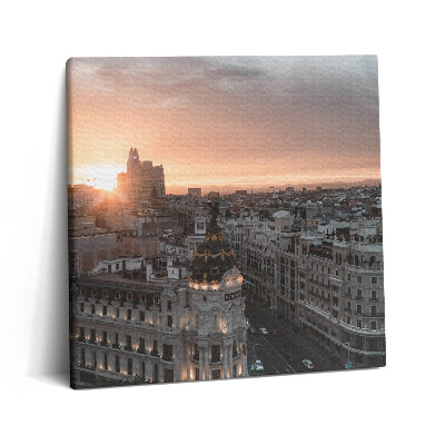 Obraz canvas 60x60 cm Panorama starého města a západ slunce
