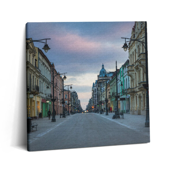 Obraz canvas 60x60 cm Piotrkowska ulice v Lodži