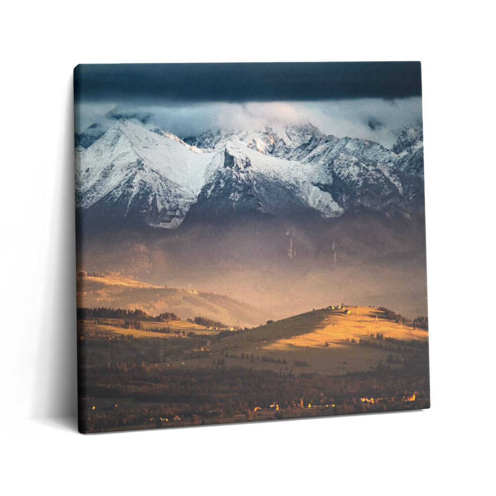 Obraz na plátně 60x60 cm Tatry v zimním panoramatu