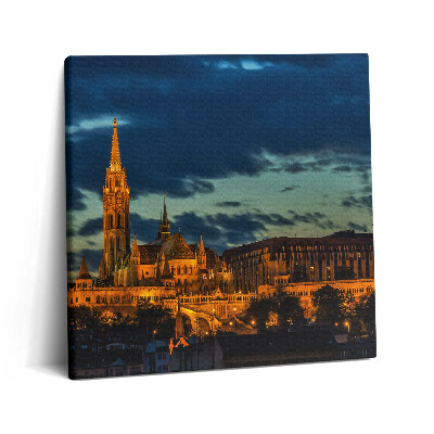 Obraz z fotografie na plátně 60x60 cm Matyášův kostel v Budapešti