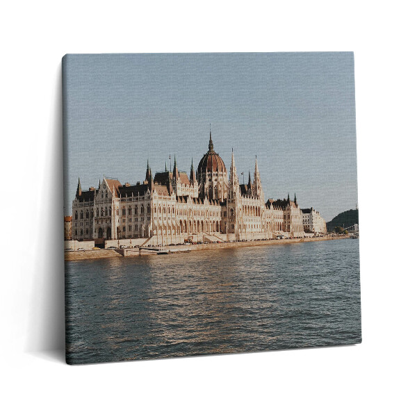 Obraz z fotografie na plátně 60x60 cm Budova parlamentu v Budapešti