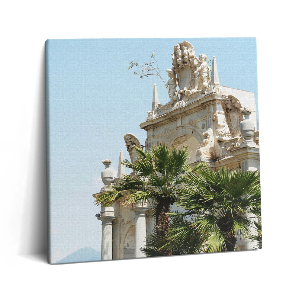 Obraz canvas 60x60 cm Fontána Del Gigante v Neapoli